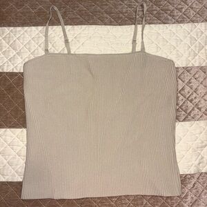 Aritzia Beige Ribbed Camisole